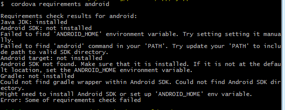 'cordova安装成功输出'